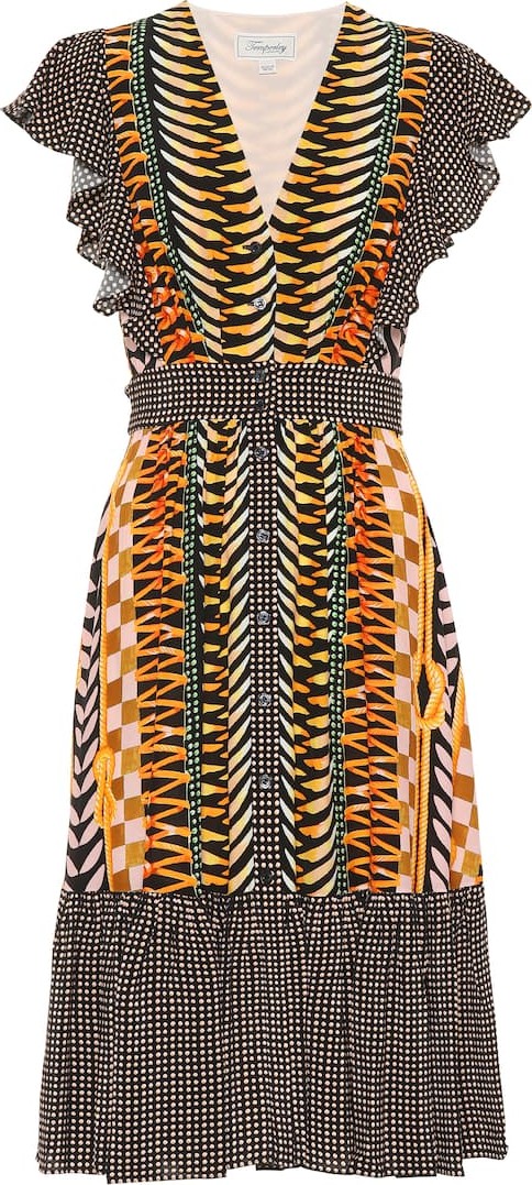 Temperley London Sweet Pea Day crêpe midi dress