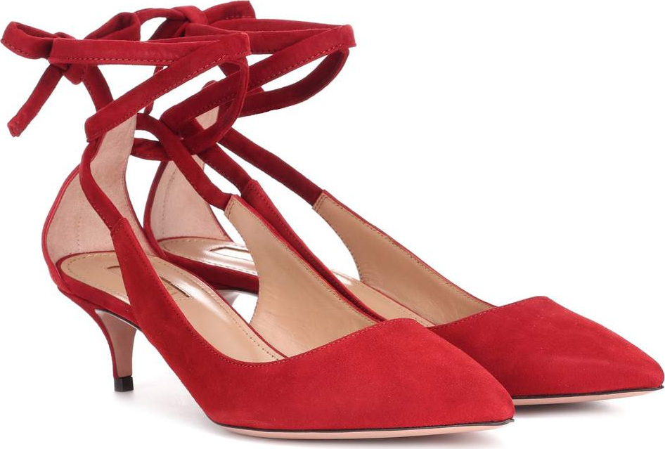 Aquazzura Milano 45 suede pumps