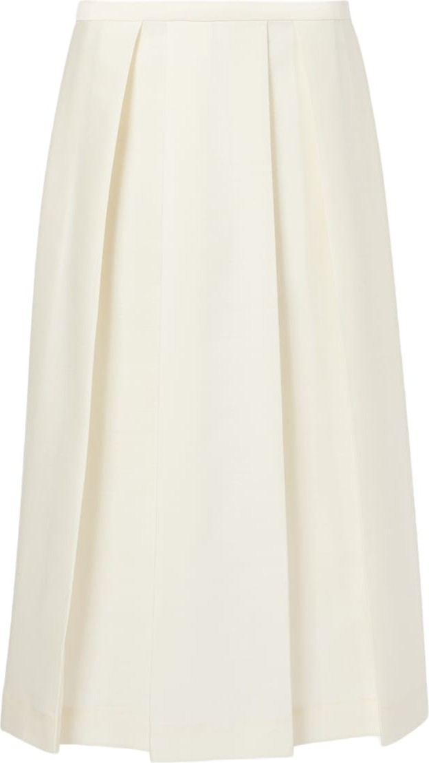 Totême - Twinflower wool and silk midi skirt