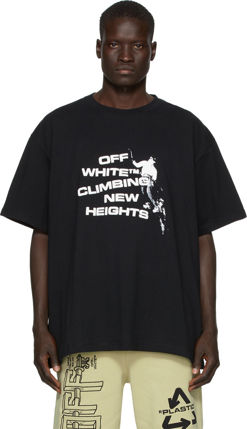 Off White Black 'Climbing New Heights' T-Shirt
