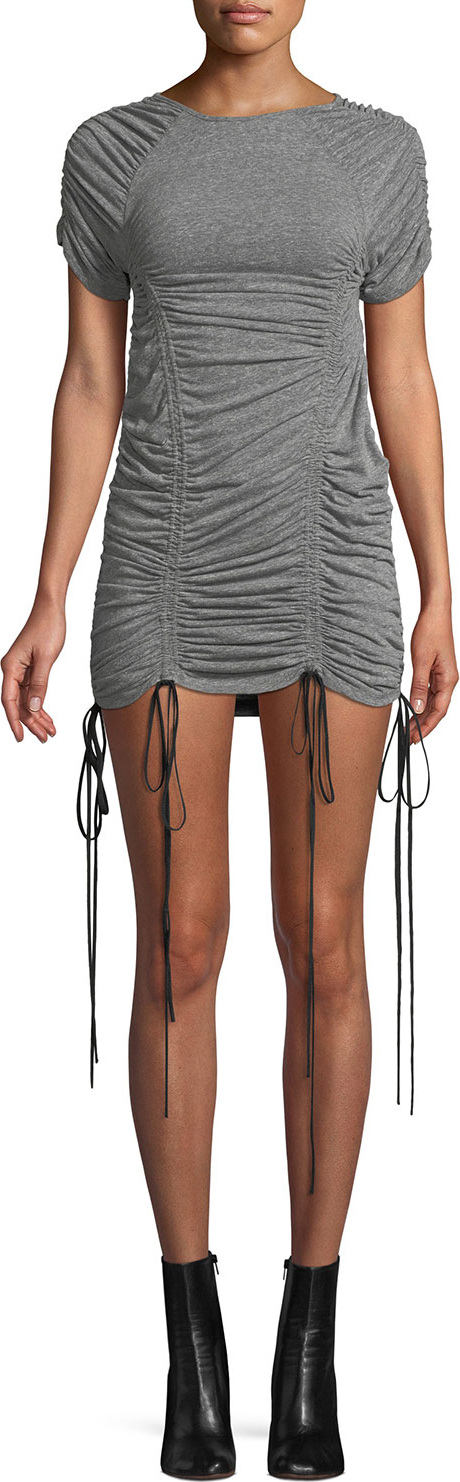 Cinq A Sept Estella Ruched Drawstring Mini Dress