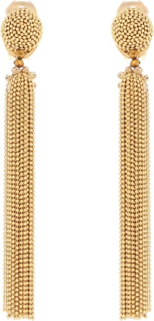 Oscar De La Renta Tassel clip-on earrings