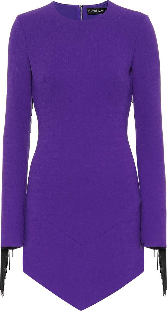 David Koma Wool-blend minidress