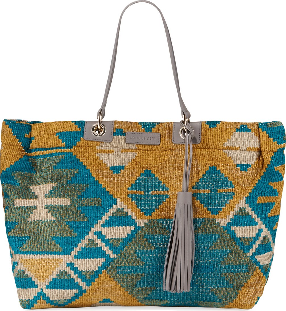 Longchamp Par-Lax Large Canvas Tote Bag