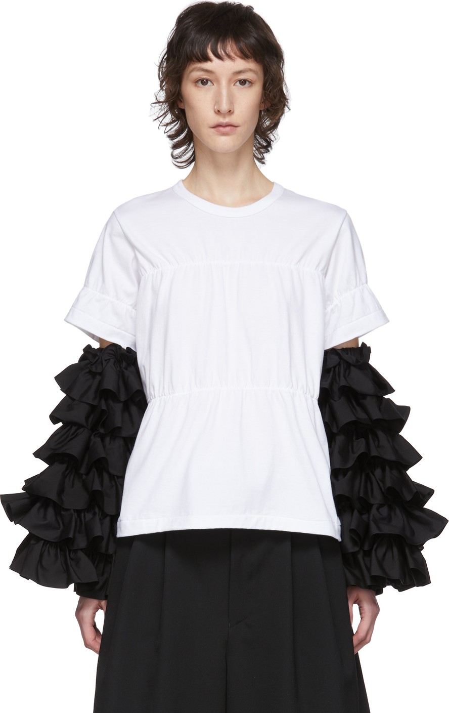 Comme Des Garçons Comme Des Garçons Black Broad Ruffle Sleeves