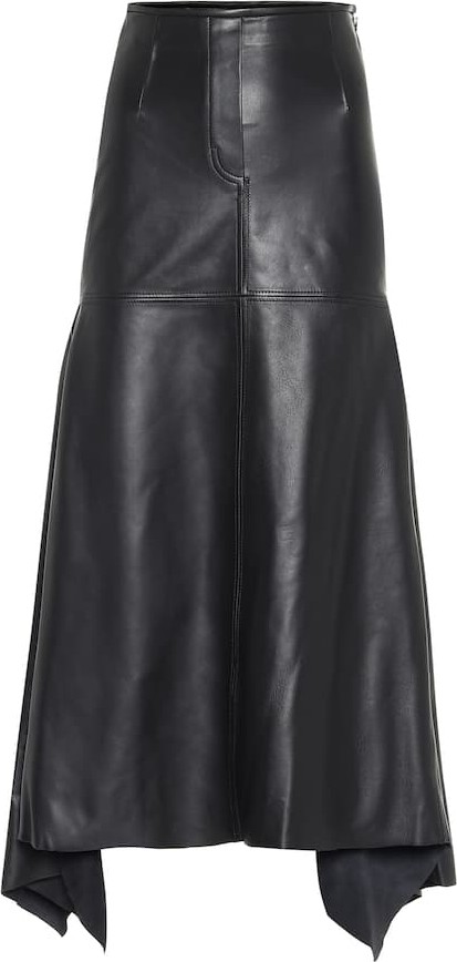 Ellery Riccardo leather midi skirt