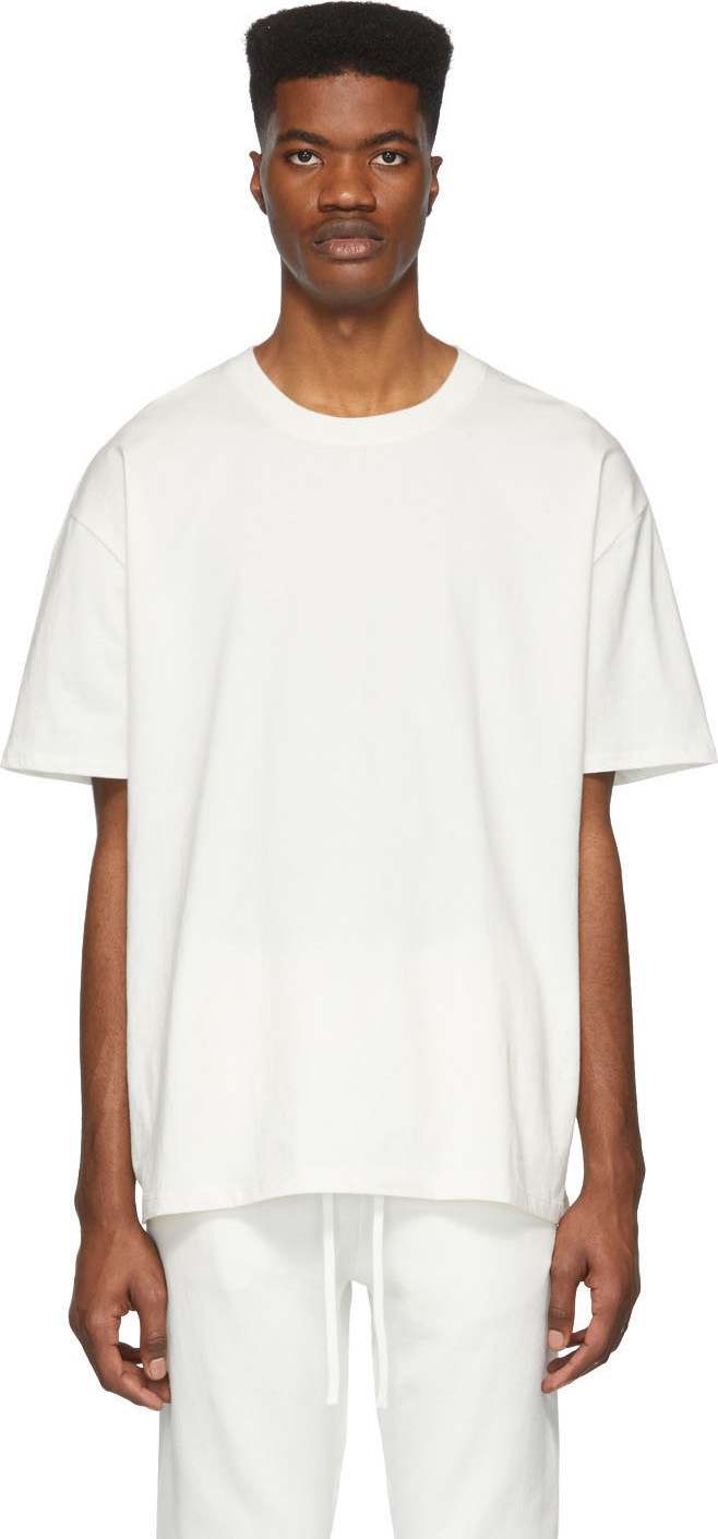 Essentials White Reflective Logo T-Shirt