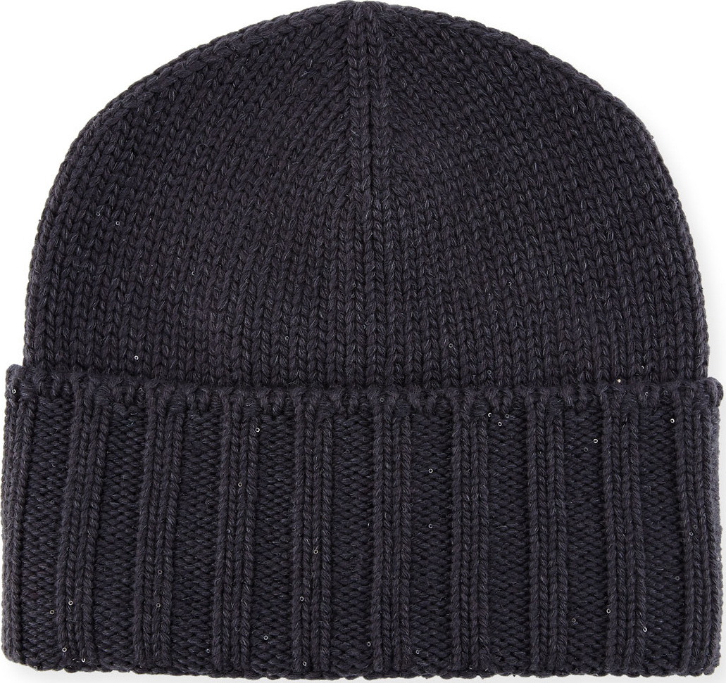 Loro Piana Midnight Baby Cashmere Berretto Knit Beanie Cap
