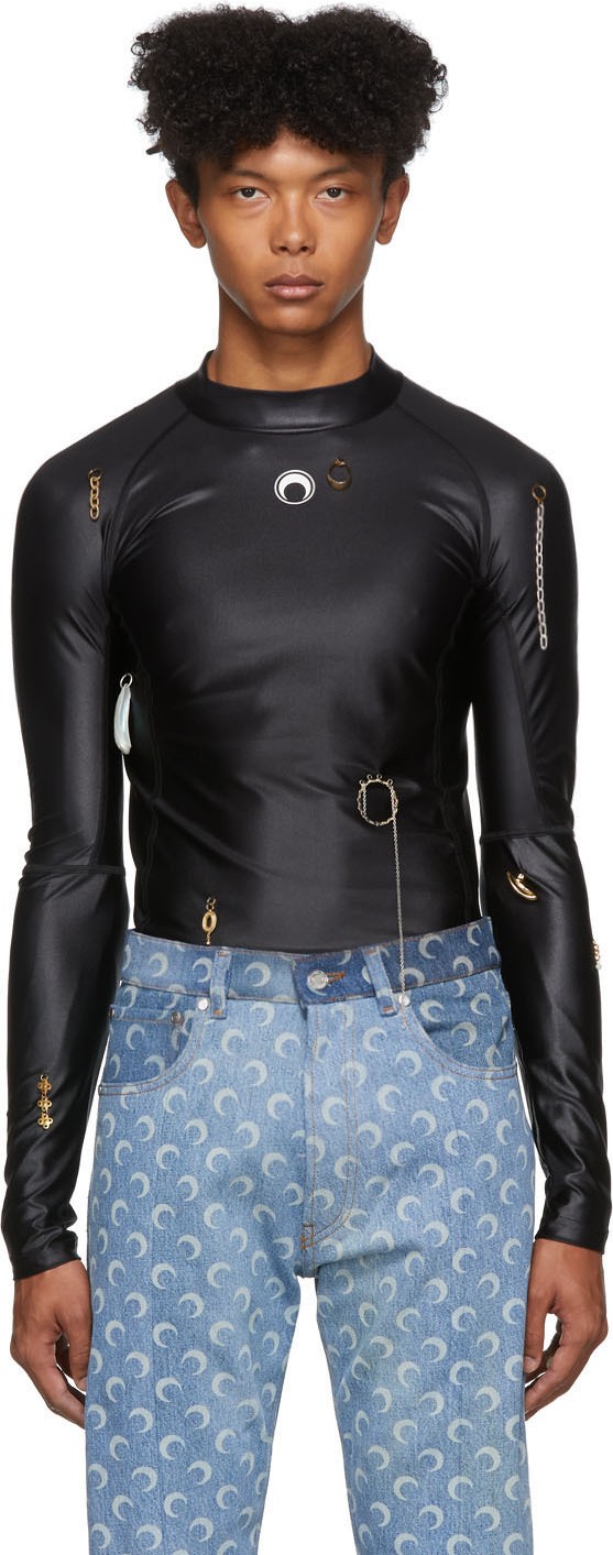 Marine Serre Black Vladimir Shamanic Long Sleeve T-Shirt