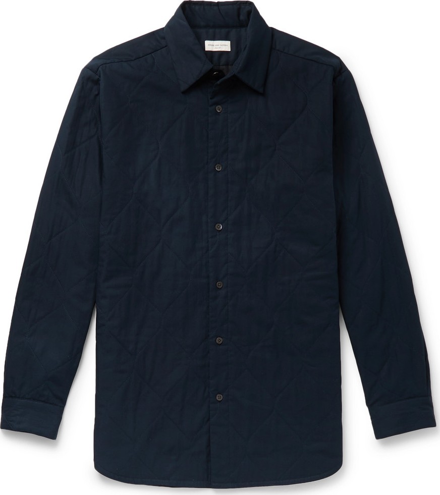 Dries Van Noten Quilted Cotton-Blend Overshirt