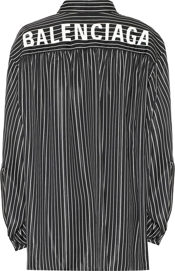Balenciaga Scarf striped shirt