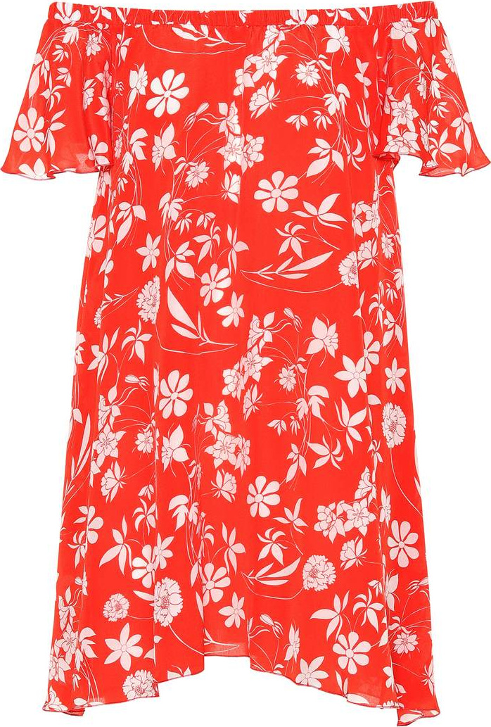 Athena Procopiou Floral-printed silk minidress