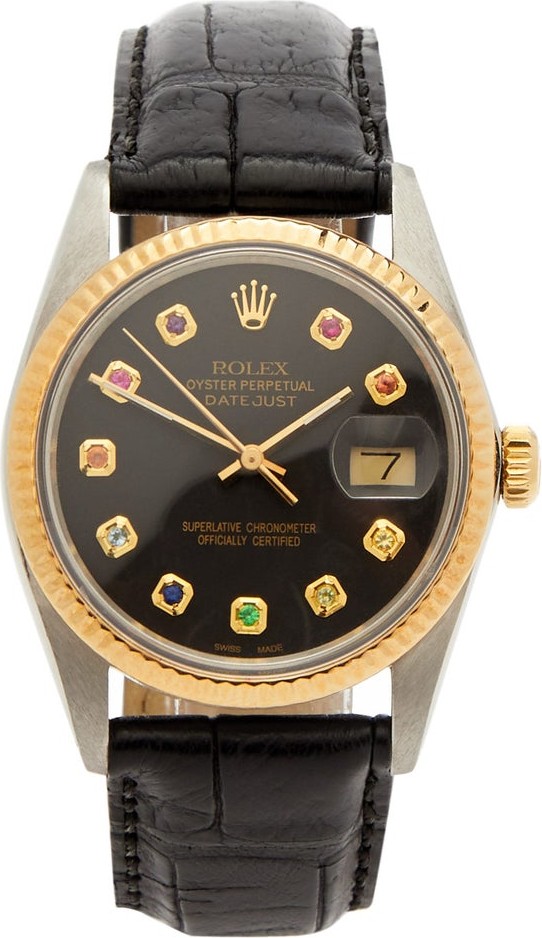 Lizzie Mandler Fine Jewelry Vintage Rolex Oyster sapphire & 18kt gold watch