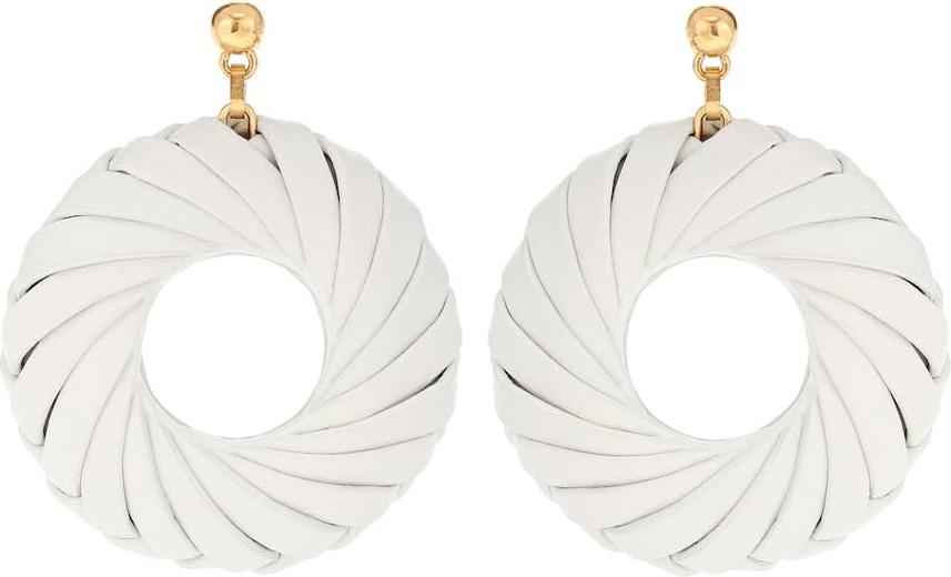 Bottega Veneta Leather and silver earrings