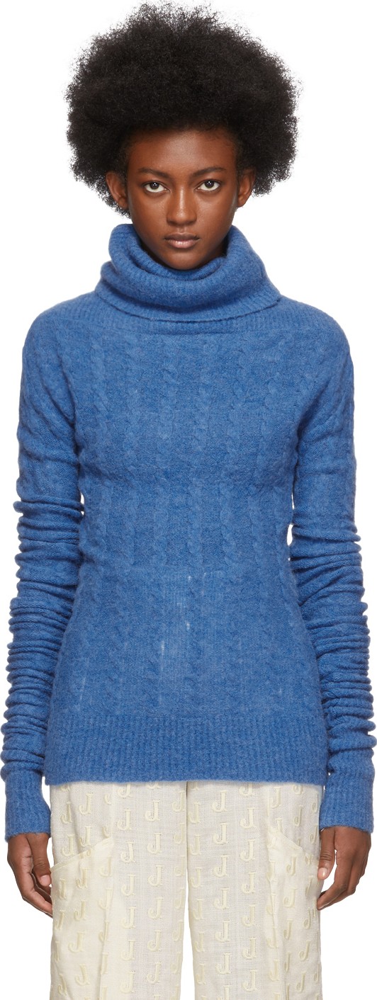 Jacquemus Blue 'La Maille Sofia' Turtleneck