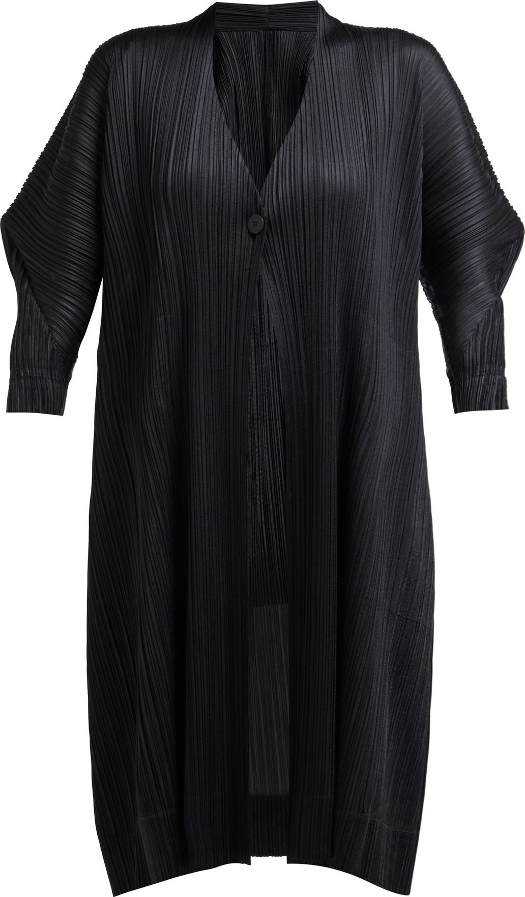 Pleats Please By Issey Miyake Stilted form pleated coat