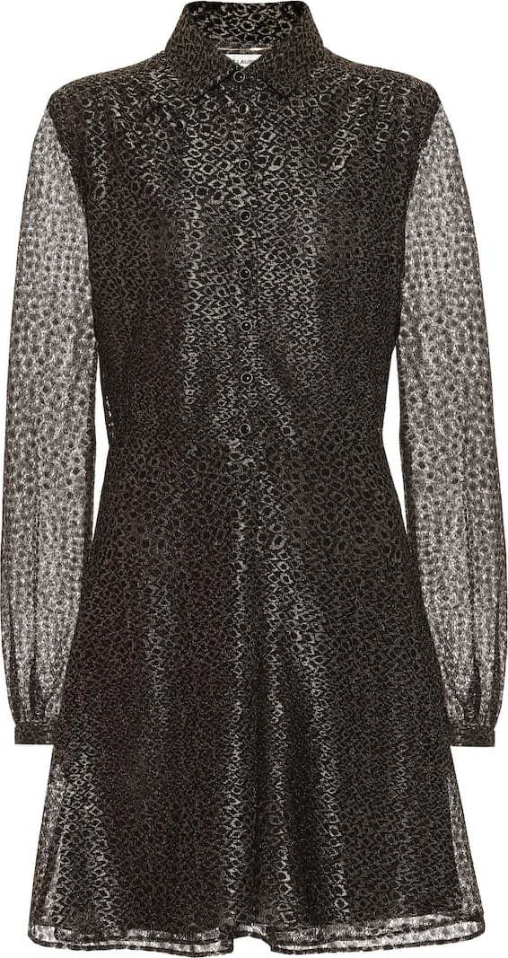 Saint Laurent Metallic fil coupé dress