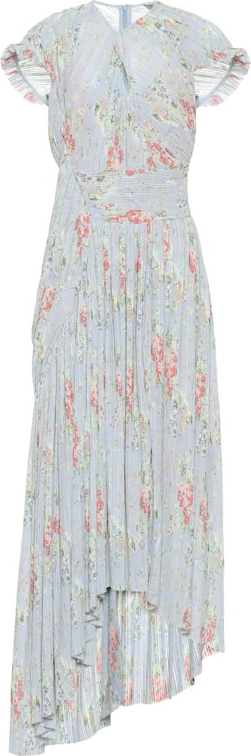 Preen Julia pleated floral georgette dress