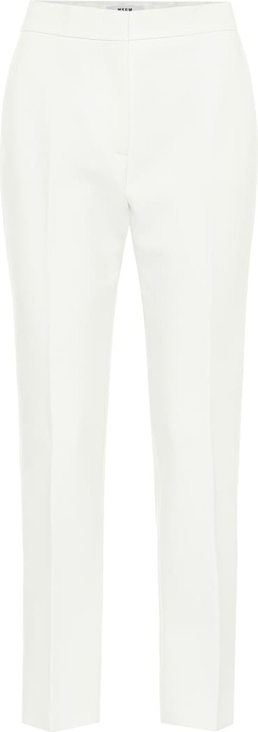 MSGM Mid-rise slim stretch-cady pants