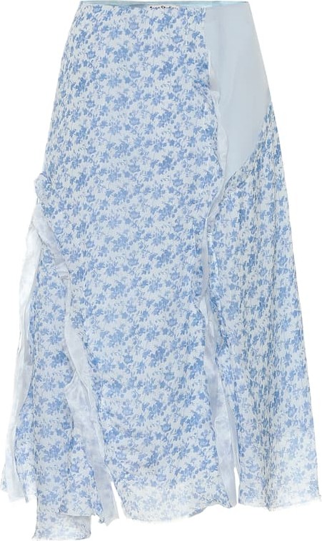 Acne Studios Floral chiffon skirt