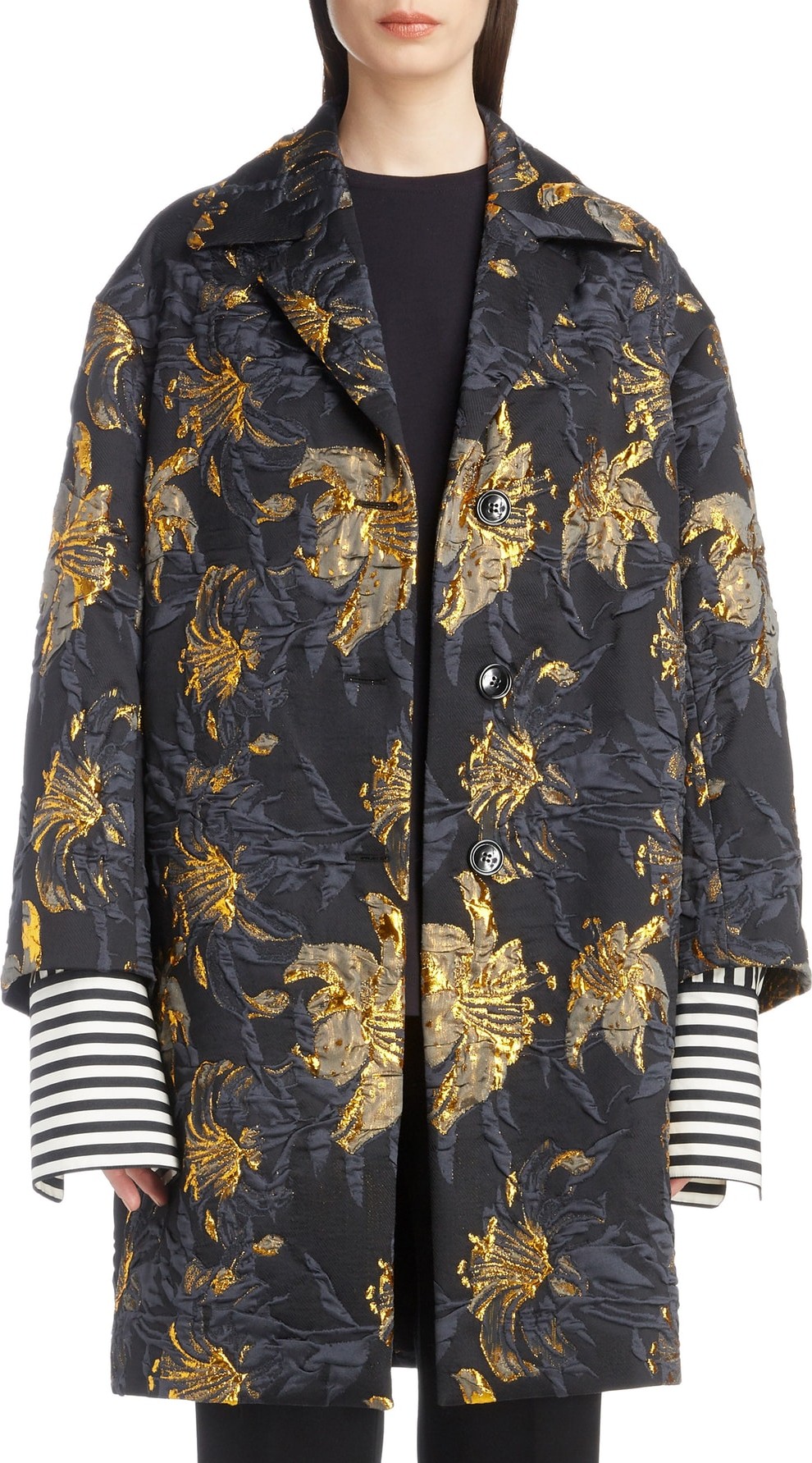 Dries Van Noten Metallic Jacquard Topper