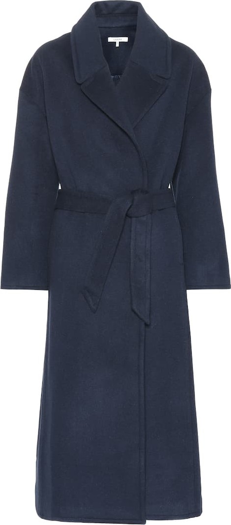 Ganni Smooth wool-blend coat
