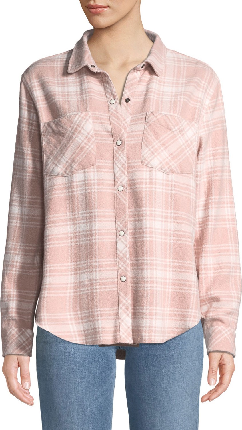 RAILS Milo Plaid Snap-Front Flannel Top