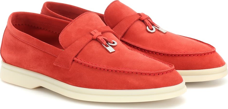 Loro Piana Summer Charms Walk suede loafers