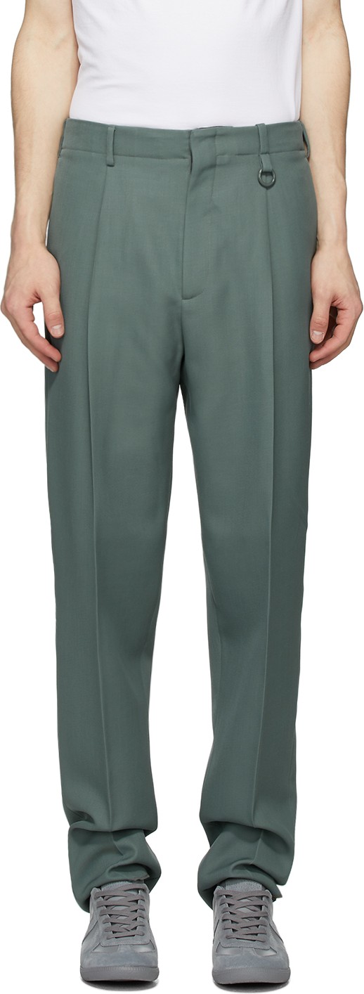 Stella McCartney Green Wool Tye Trousers