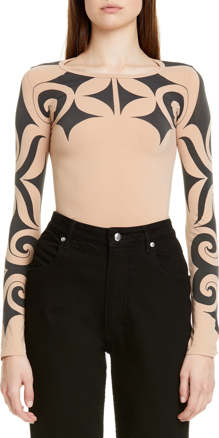 Junya Watanabe Tattoo Print Top