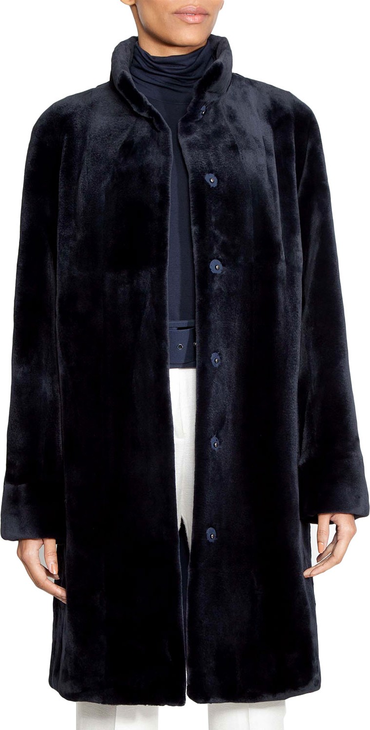 Norman Ambrose Sheared Mink Stroller Coat