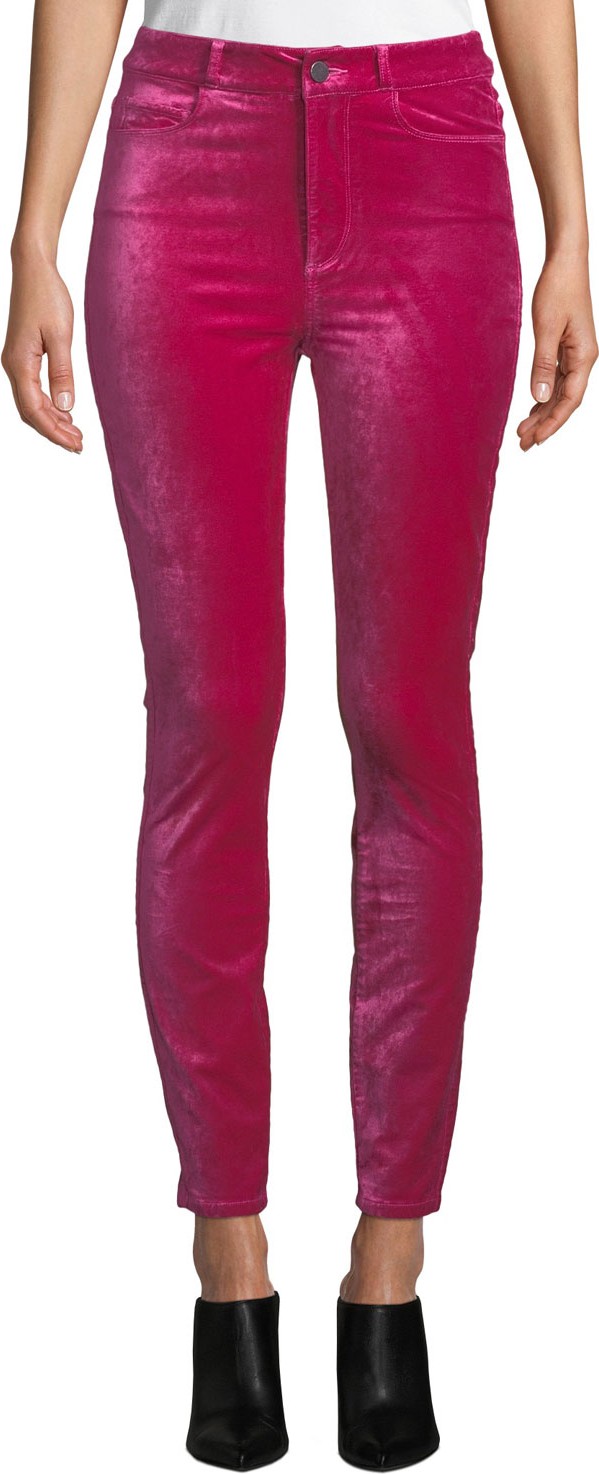 PAIGE Margot Velvet Ankle Skinny Jeans