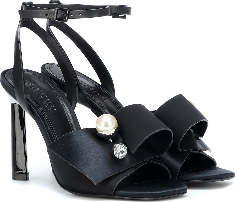 Mercedes Castillo Keria embellished satin sandals
