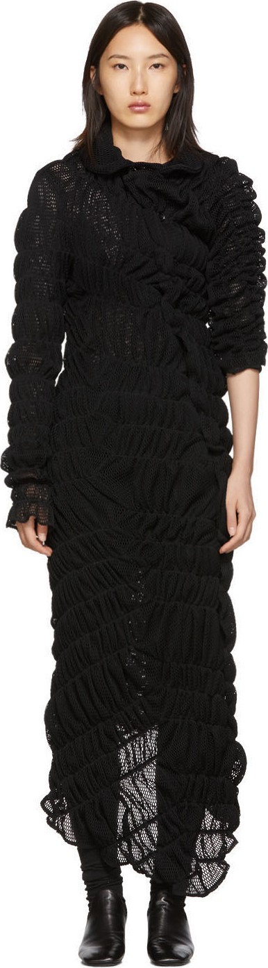 Comme Des Garcons Black Mesh Rashel Long Dress