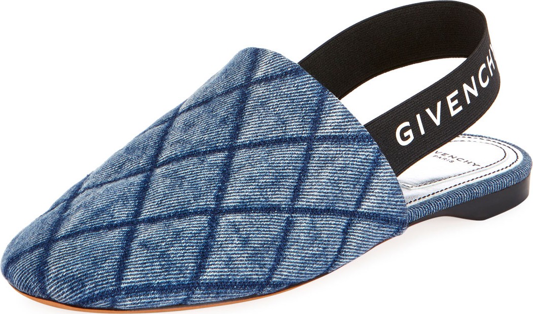 Givenchy Rivington Slingback Denim Mules