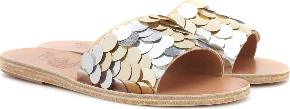 Ancient Greek Sandals Taygete sequin slides
