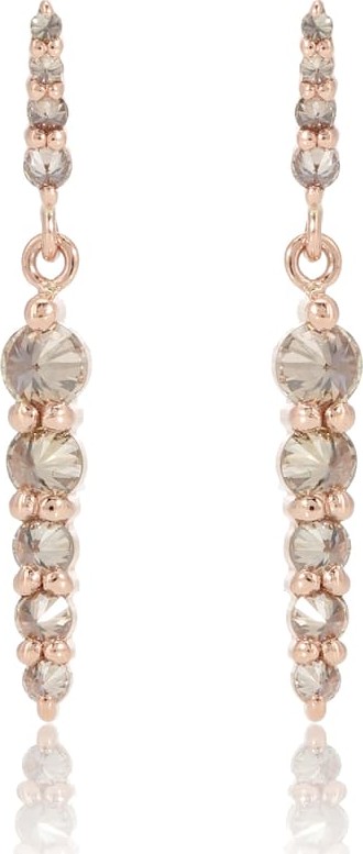 Anna Sheffield Double Pointe 14kt rose gold earrings with diamonds