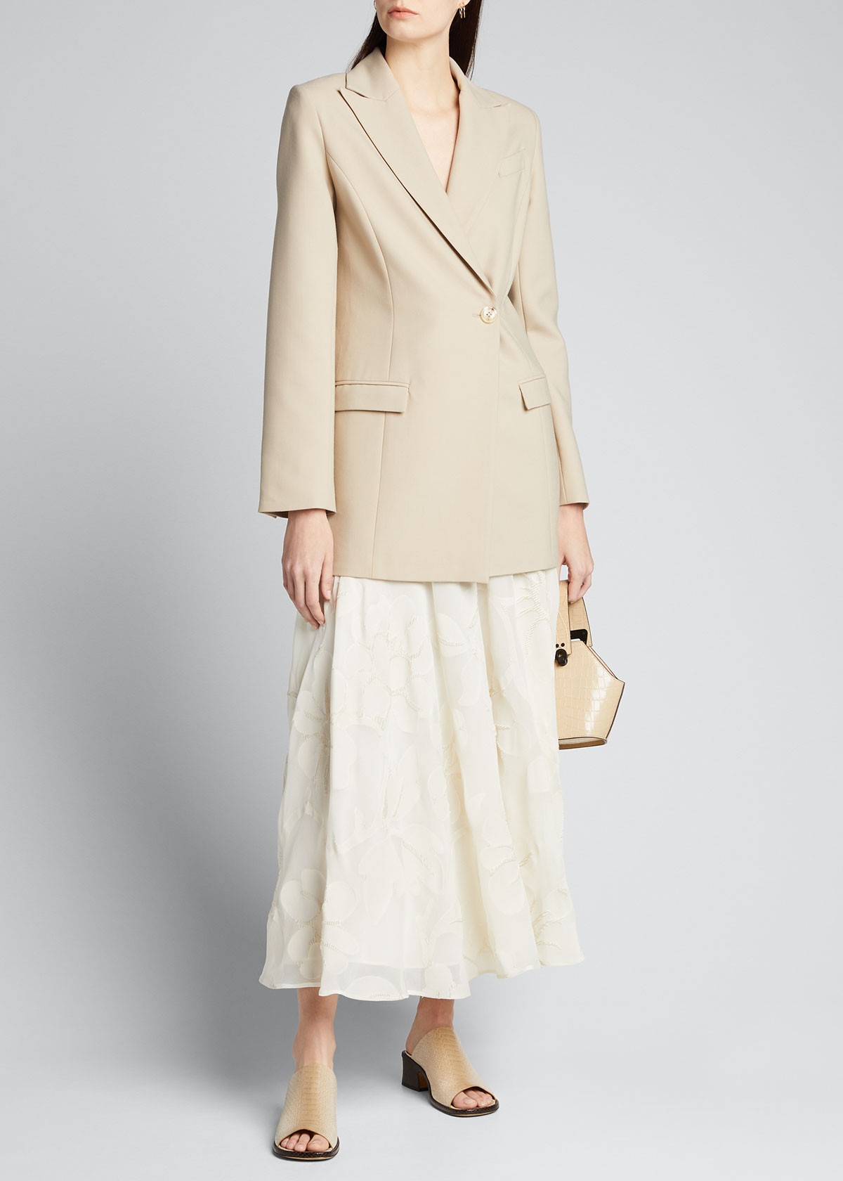 Lafayette 148 New York Ambria Fine Floral Jacquard Skirt