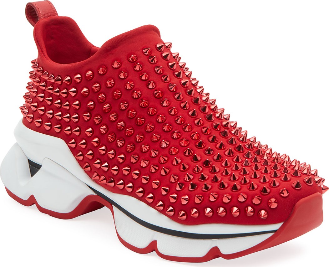 Christian Louboutin Spike Sock Donna Red Sole Sneakers