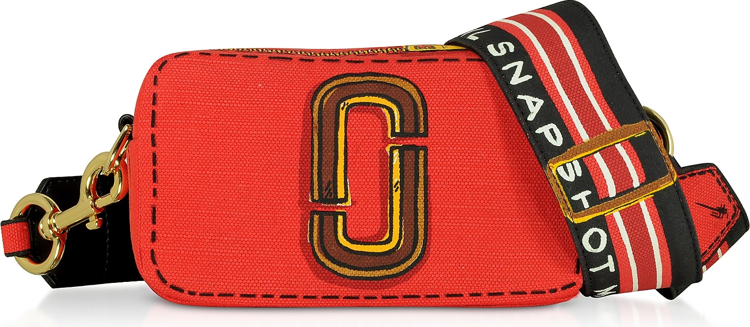 MARC JACOBS Cotton & Linen The Trompe L'oeil Snapshot Camera Bag