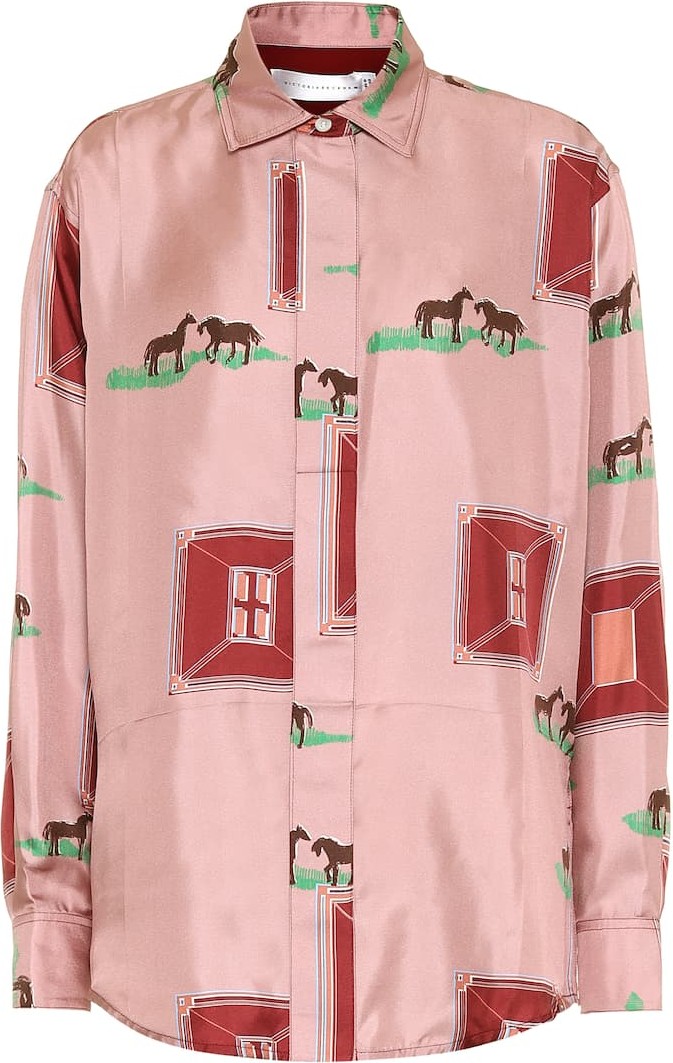Victoria Beckham Printed silk shirt