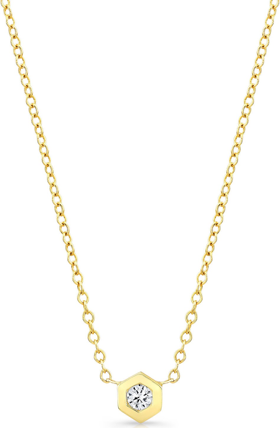 Ron Hami Love Bolt 14k Gold Diamond Pendant Necklace