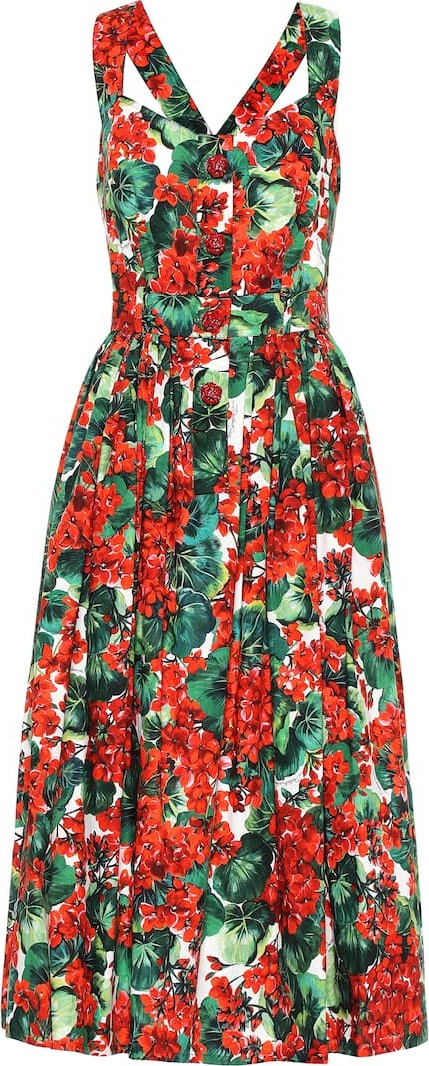 Dolce & Gabbana Floral cotton midi dress