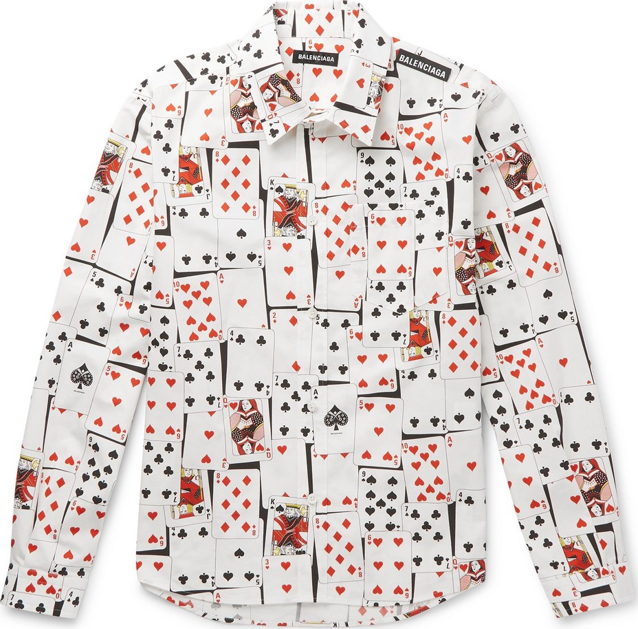 Balenciaga Printed Cotton-Twill Shirt