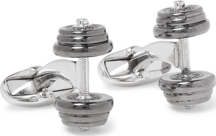 Paul Smith Silver and Gunmetal-Tone Cufflinks