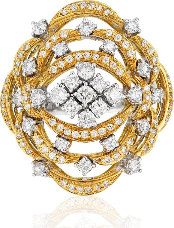 Andreoli Open Work 18k Gold & Diamond Ring