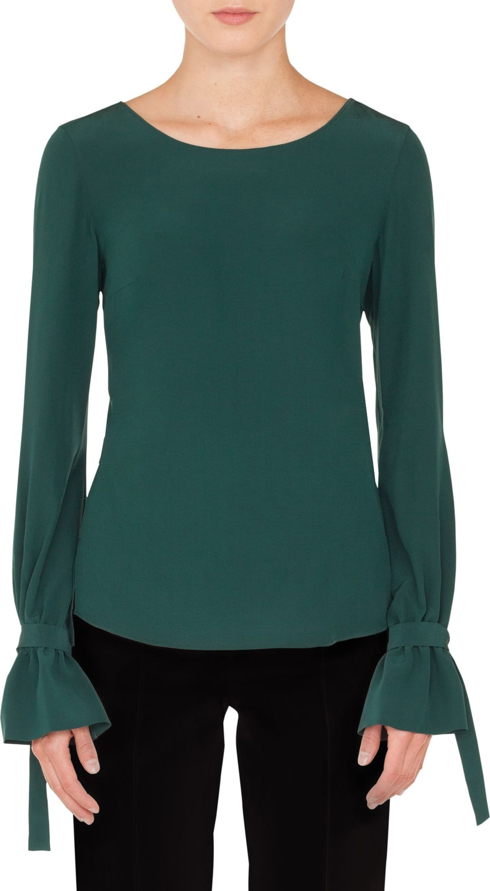 Akris Punto Tie Sleeve Silk Blouse