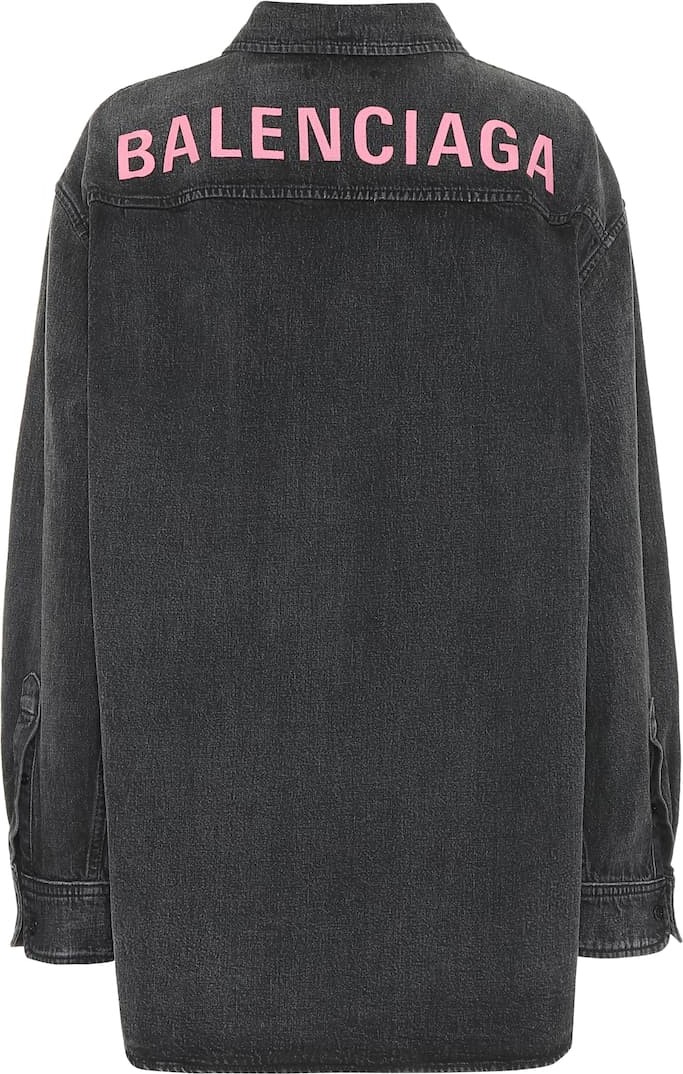 Balenciaga Logo oversized denim jacket