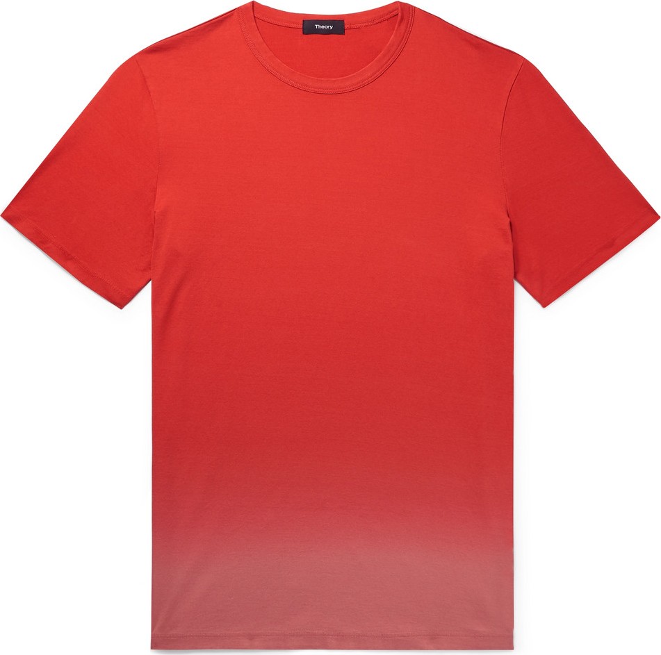 Theory Essential Dip-Dyed Pima Cotton-Jersey T-Shirt