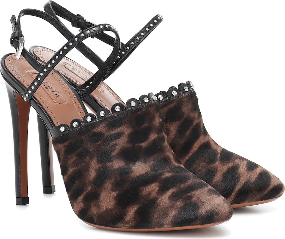 Alaïa Calf hair slingback pumps